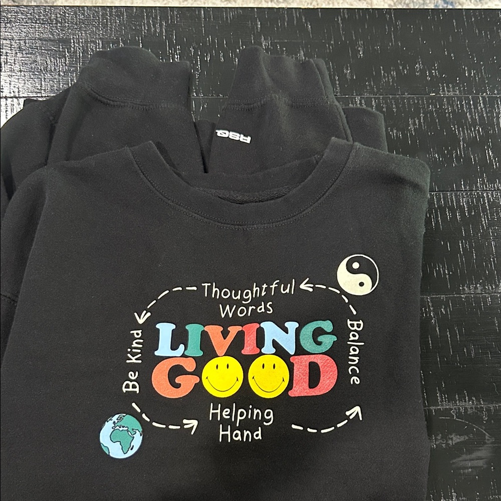 RSQ x Smiley Living Good Men's Crewneck Sweatshirt